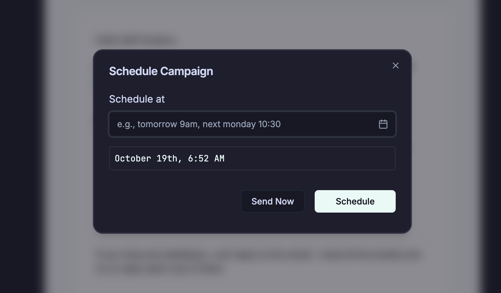 Schedule Campaigns